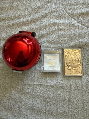 Vintage 1999 Burger King Pokémon 23k Gold Jigglypuff Card Display Set (No Box)